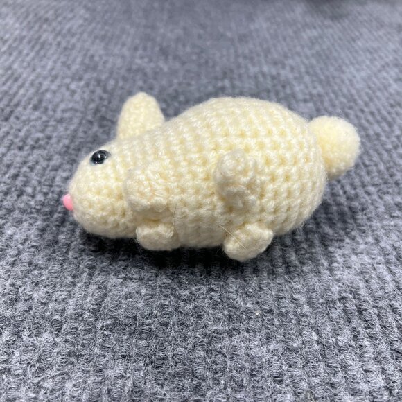 Handmade Amigurumi Knit Japanese Art 4" Yarn Rabbit Bunny‎ Plush - Picture 6 of 8